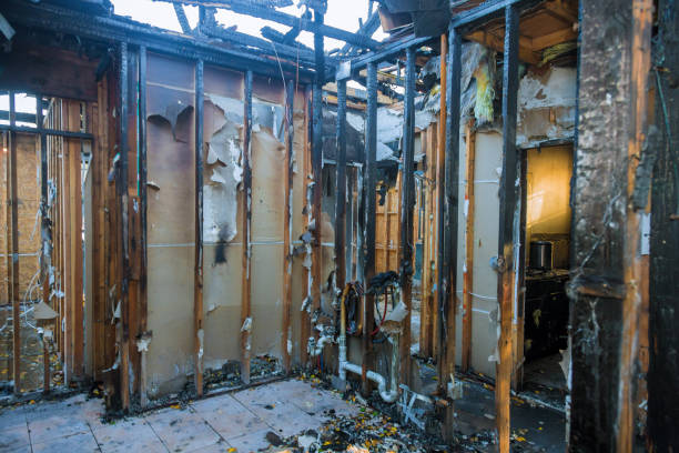 Professional Fire Damage Repair technician working in Blakely, PA